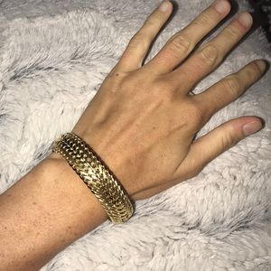 18k Gold Stamped Bracelet